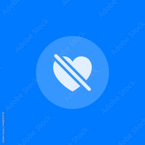 Heart Disabled Circle Filled Icon