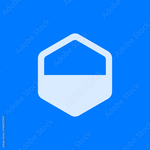 Bottom Half Hexagon Icon