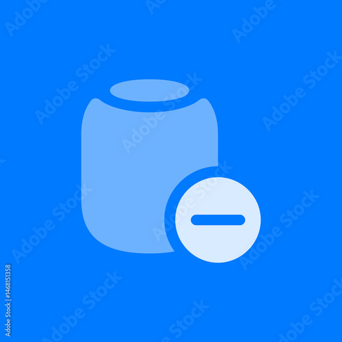 Filled HomePod with Minus Badge Icon
