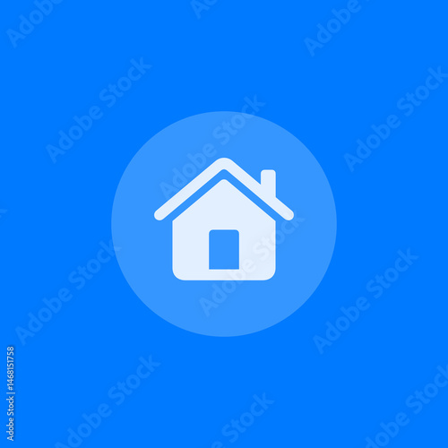 Filled House Circle Icon