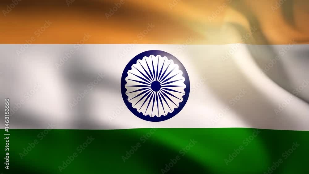indian flag in the wind