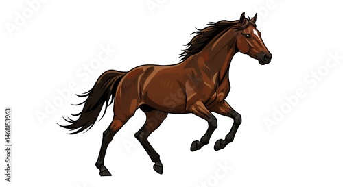 Running horse illustration