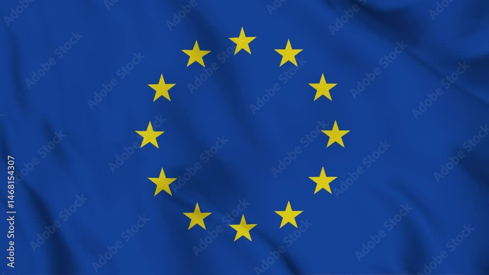 European Union Flag – 4K Seamless Loop Video of EU Banner Waving European Union Flag – 4K Seamless Loop Video of EU Banner Waving