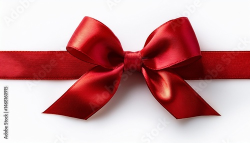 red bow isolated on white background