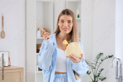 Young beautiful woman with ...