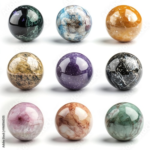 Gemstone Marble Polished Stone Decorative Sphere: Natural Mineral Variations in Color & Texture for Healing Crystals Home Decor and Collectibles