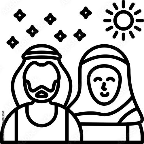 Muslim Couple Icon