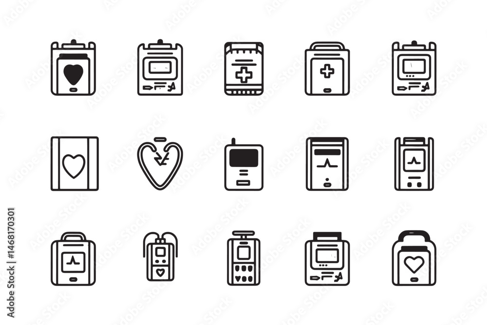 Ultra Simple Defibrillator Pads Vector Ultra Simple Defibrillator Pads Vector