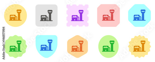 Editable airport, air traffic control building vector icon. Part of a big icon set family. Perfect for web and app interfaces, presentations, infographics, etc