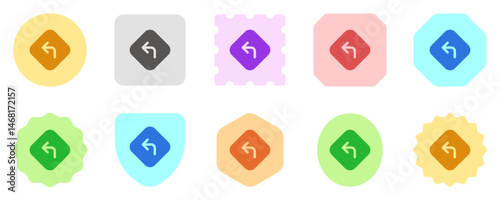 Editable turn left vector icon. Map, location, navigation. Part of a big icon set family. Perfect for web and app interfaces, presentations, infographics, etc