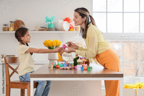 Happy mother with her cute ...
