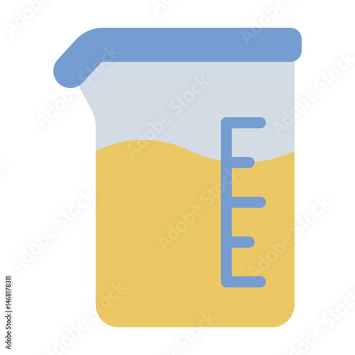 liquid jar flat icon for beaker experiment stem lab