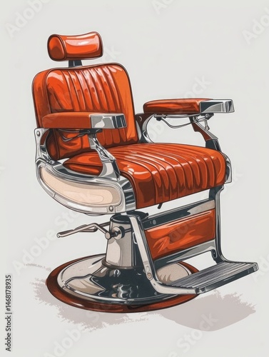 barbershop barber chair equipment background with modern and classic concept Generate AI