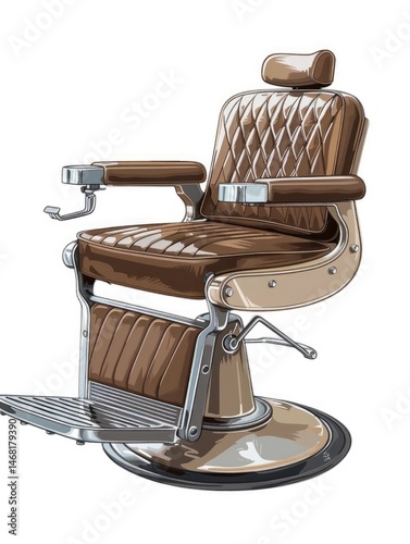 barbershop barber chair equipment background with modern and classic concept Generate AI