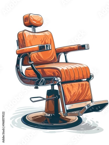 barbershop barber chair equipment background with modern and classic concept Generate AI