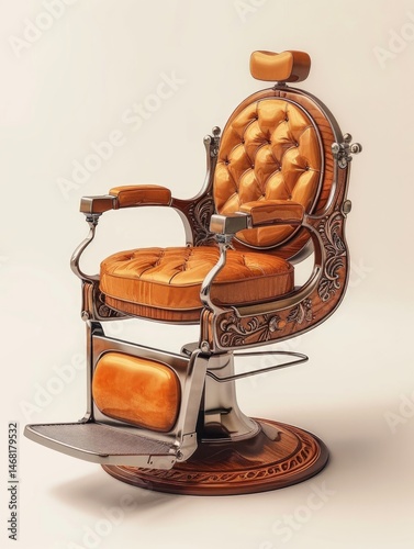 barbershop barber chair equipment background with modern and classic concept Generate AI