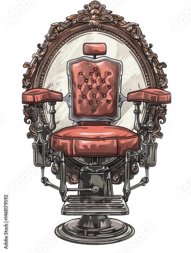 barbershop barber chair equipment background with modern and classic concept Generate AI
