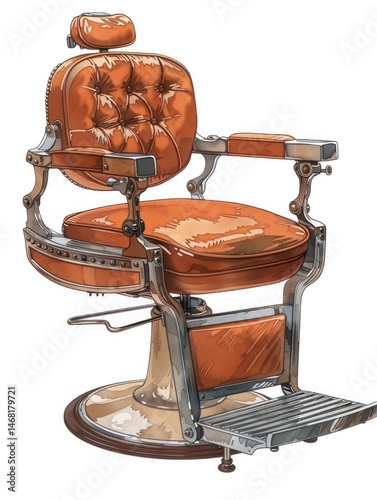 barbershop barber chair equipment background with modern and classic concept Generate AI