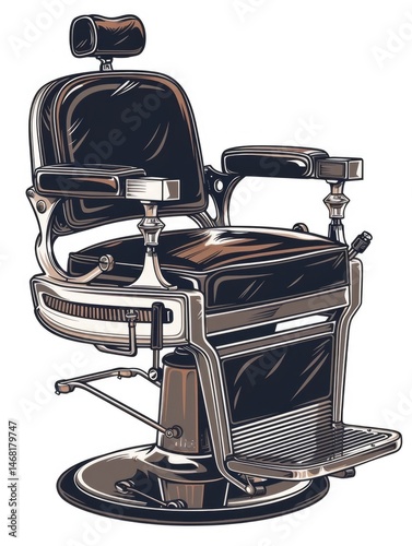 barbershop barber chair equipment background with modern and classic concept Generate AI