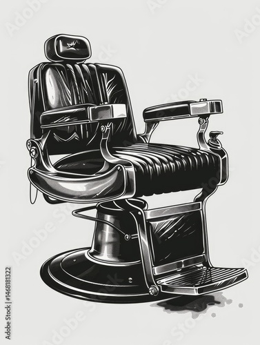 barbershop barber chair equipment background with modern and classic concept Generate AI
