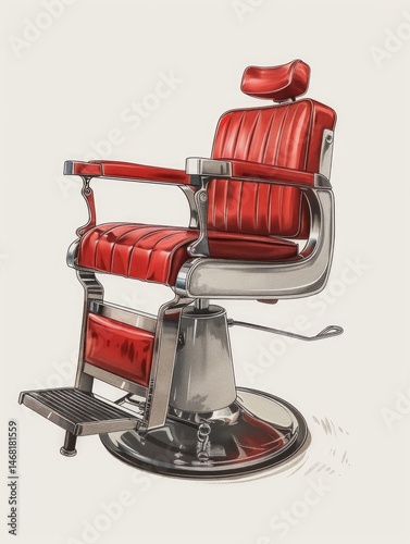 barbershop barber chair equipment background with modern and classic concept Generate AI