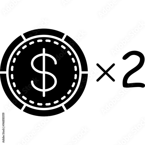 Obraz na plátne Double Bet Icon