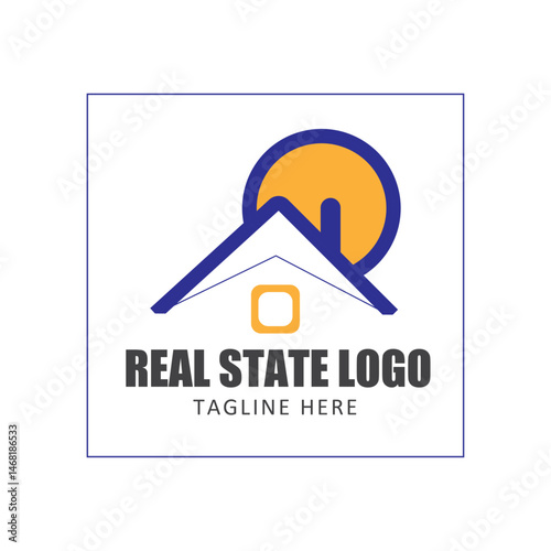 Modern Real Estate Logo | Minimalist Property Design | Real Estate Branding | Home Construction | Vector AI