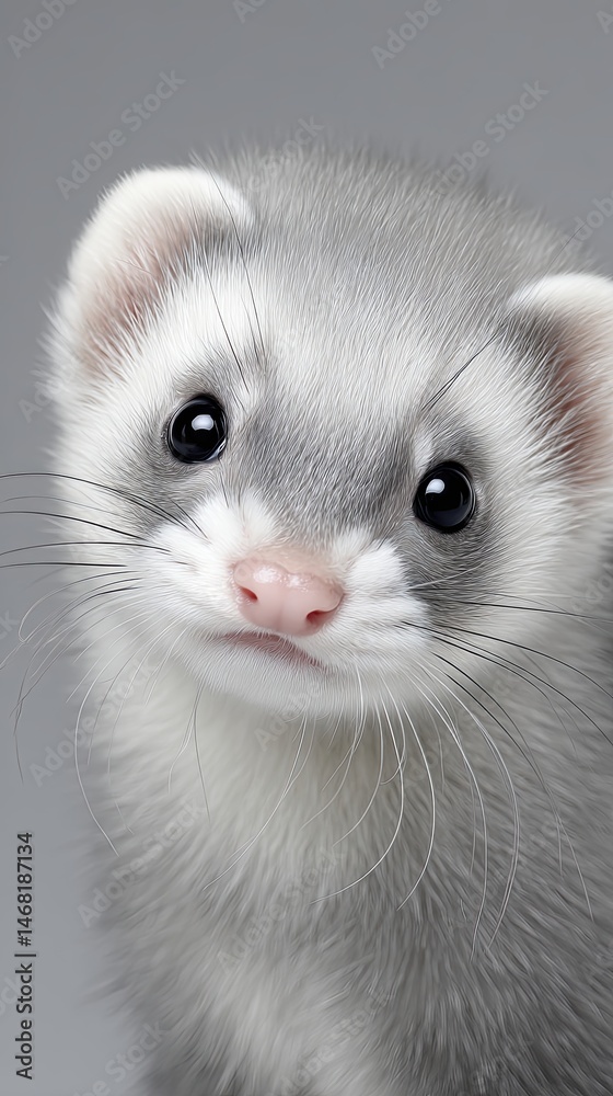 Pet Weasel Poses Adorably With Playful Expression in Cozy Indoor Setting Pet Weasel Poses Adorably With Playful Expression in Cozy Indoor Setting