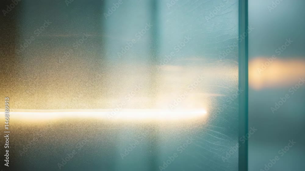 Textured Glass with Illuminated Stripes