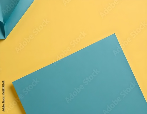 Abstract Yellow and Teal Background