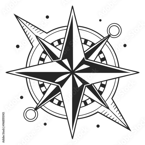 black and white star geometric shape sharp poi