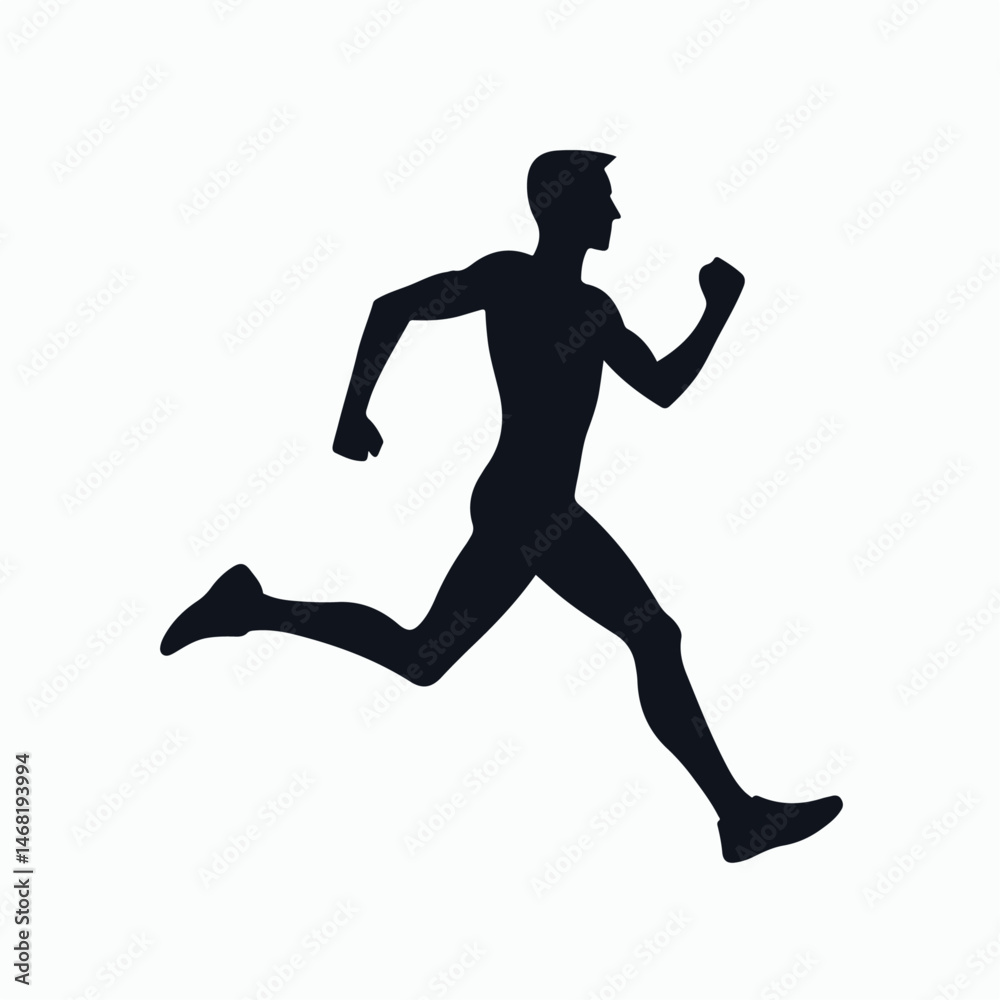 silhouette vector illustration of running person silhouette vector illustration of running person