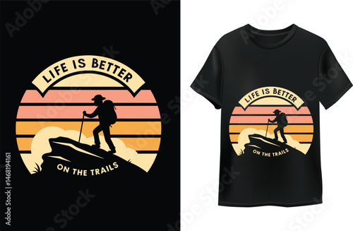 Retro t-shirt design Vector with mockup 