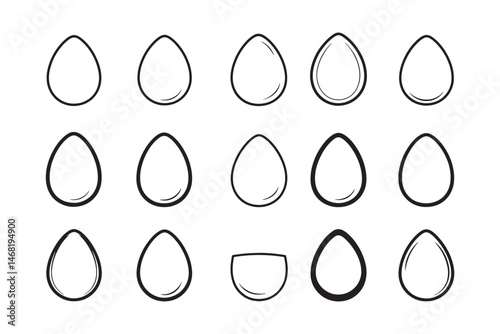Duck eggs minimalist 2D line art design