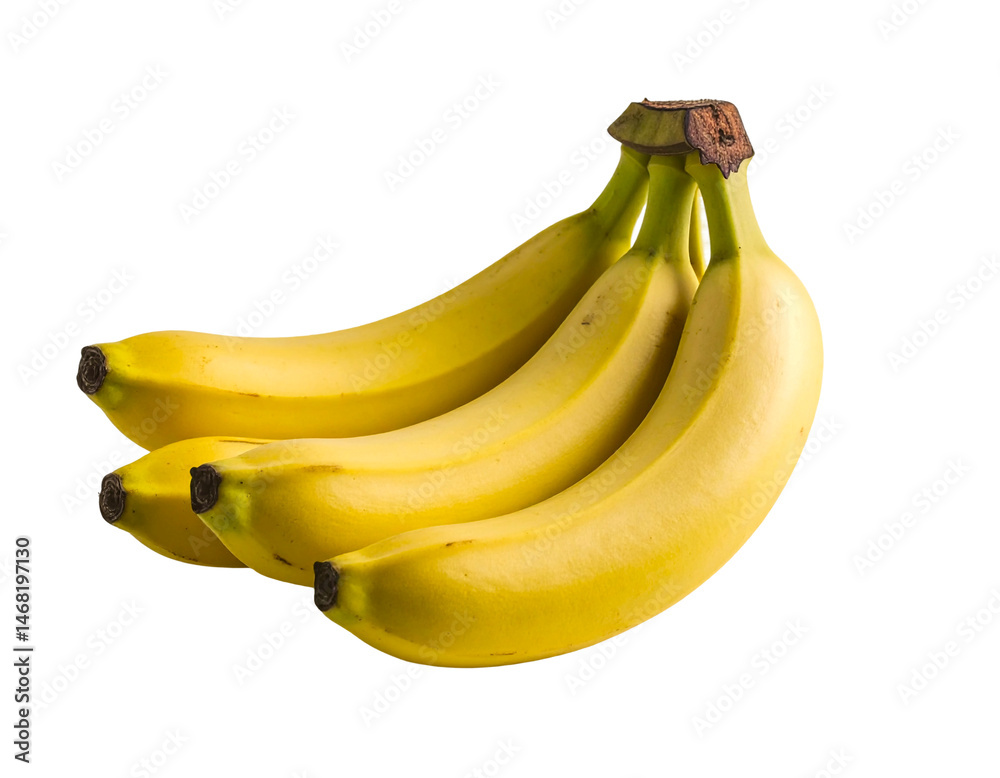 Group of bananas with clipping path – a clean, isolated image of multiple bananas in a bunch, perfect for food design or nutritional presentations. Group of bananas with clipping path – a clean, isolated image of multiple bananas in a bunch, perfect for food design or nutritional presentations.