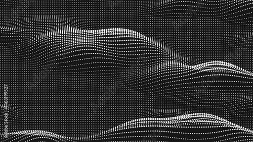 Point wave noise texture. Abstract dot background. Technological cyberspace background.