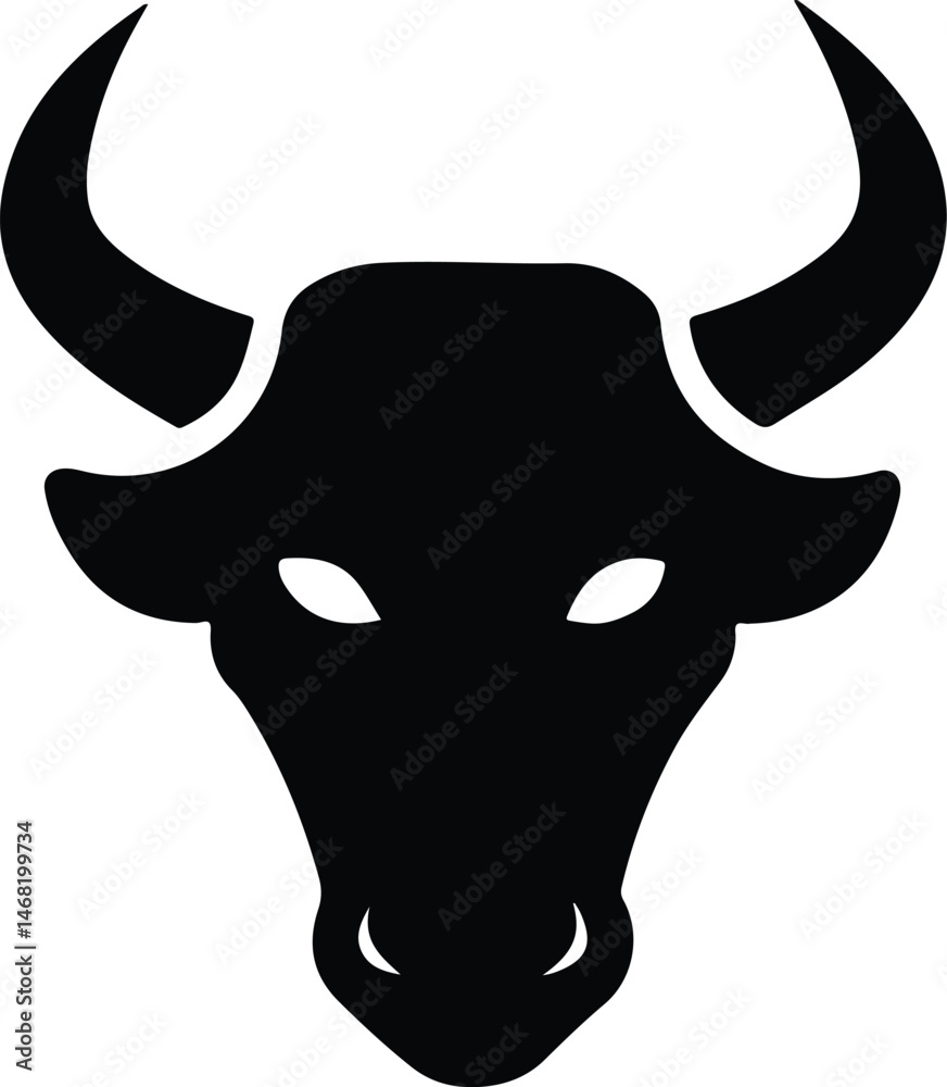 Fototapeta premium Greek Minotaur Head Vector | Elegant and Powerful Horned Creature Illustration in Clean Line Style for Mythological Branding and Ancient-Inspired Designs
