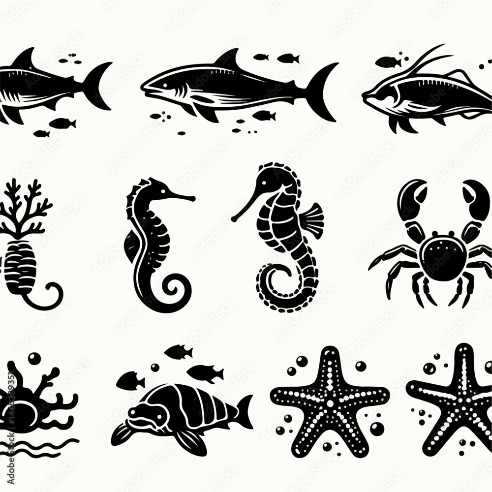 animal silhouette vector illustration animal silhouette vector illustration