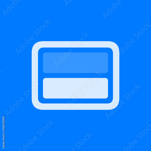 Filled Bottom Half and Top Half Rectangle Icon