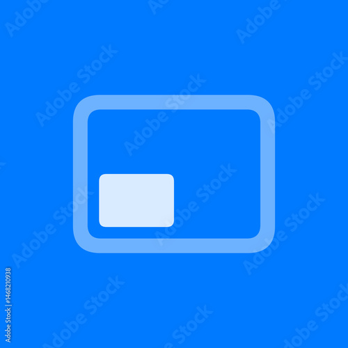 Filled Bottom Left Rectangle Icon