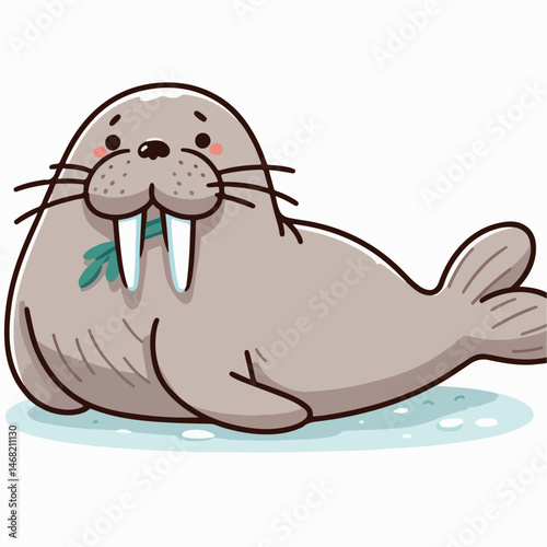walrus vector illustration
