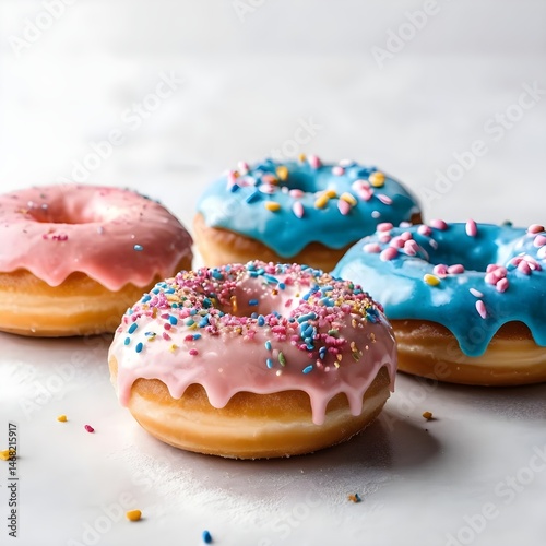 Delicious Glazed Donuts with Sprinkles