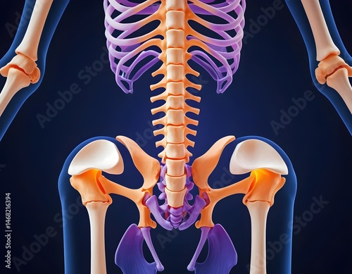 Human Pelvis and Hip Bones Anatomy