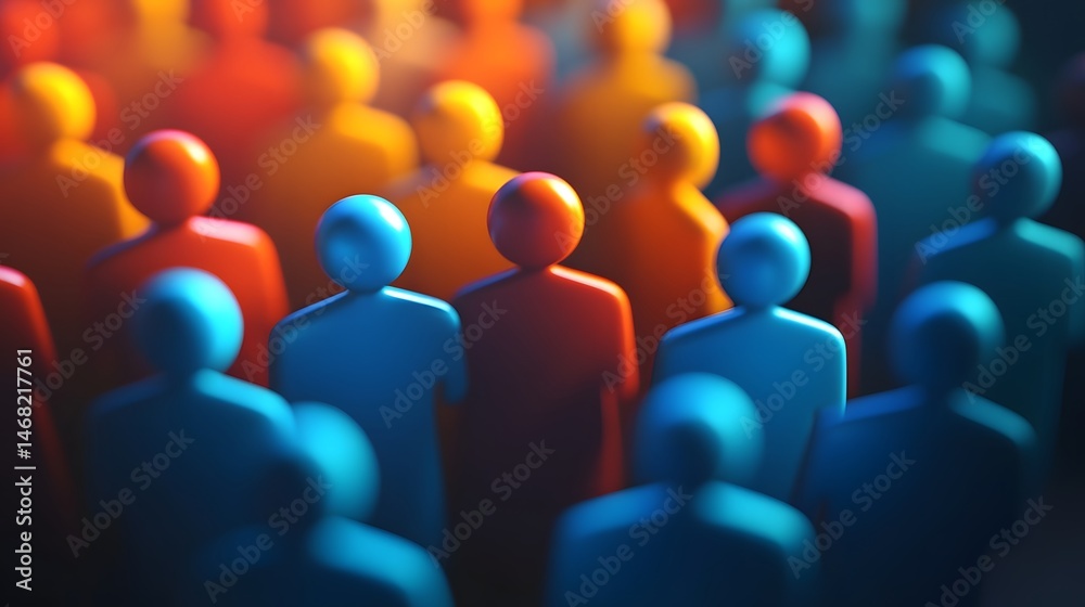 . A dynamic group icon set against a modern background, emphasizing community spirit . A dynamic group icon set against a modern background, emphasizing community spirit