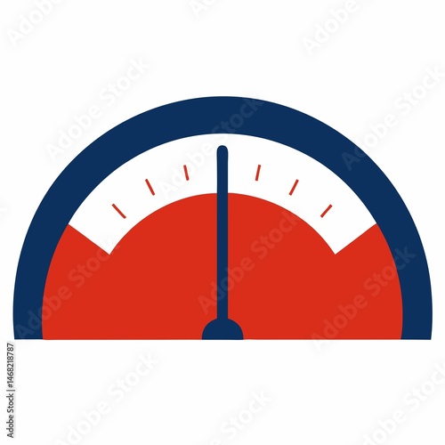 Meter Scale on White Background