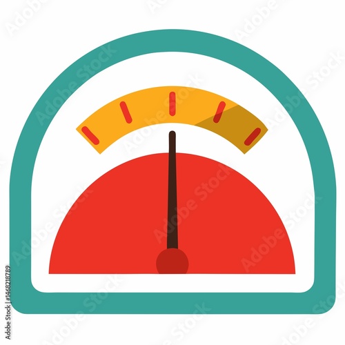 Meter Scale on White Background