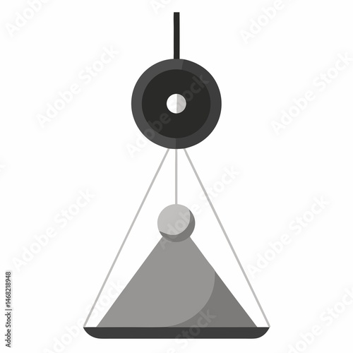 Pendulum Bob on White Background