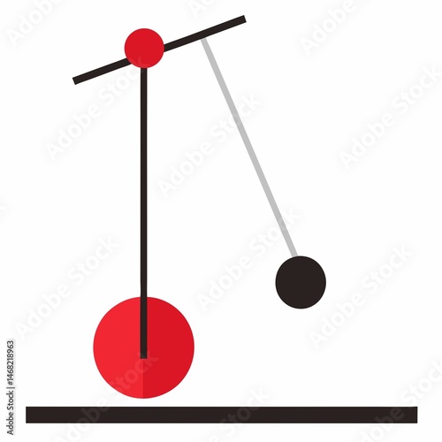 Pendulum on White Background