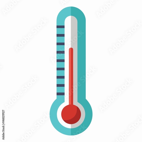 Thermometer on White Background