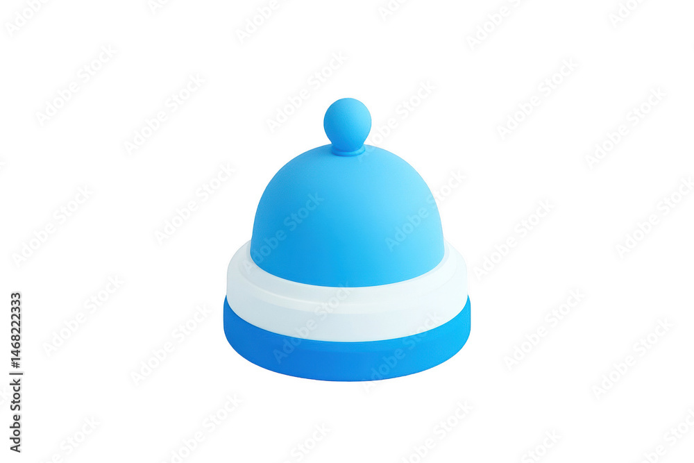 Fototapeta premium Stylish blue winter hat 3d render isometric view modern design perfect for on transparent background